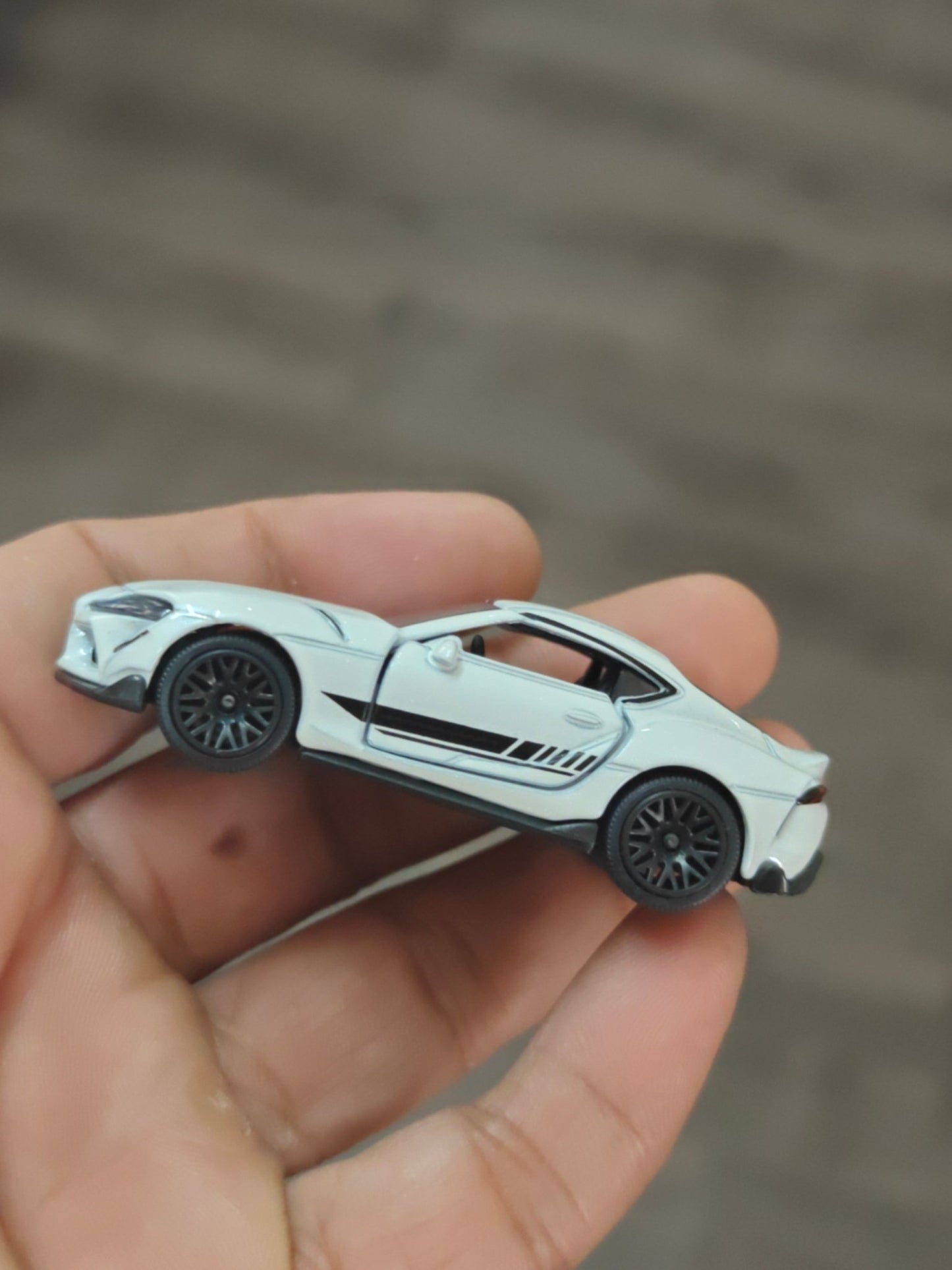 Majorette Toyota GR Supra - White (Uncarded - New) - Kinder Logs