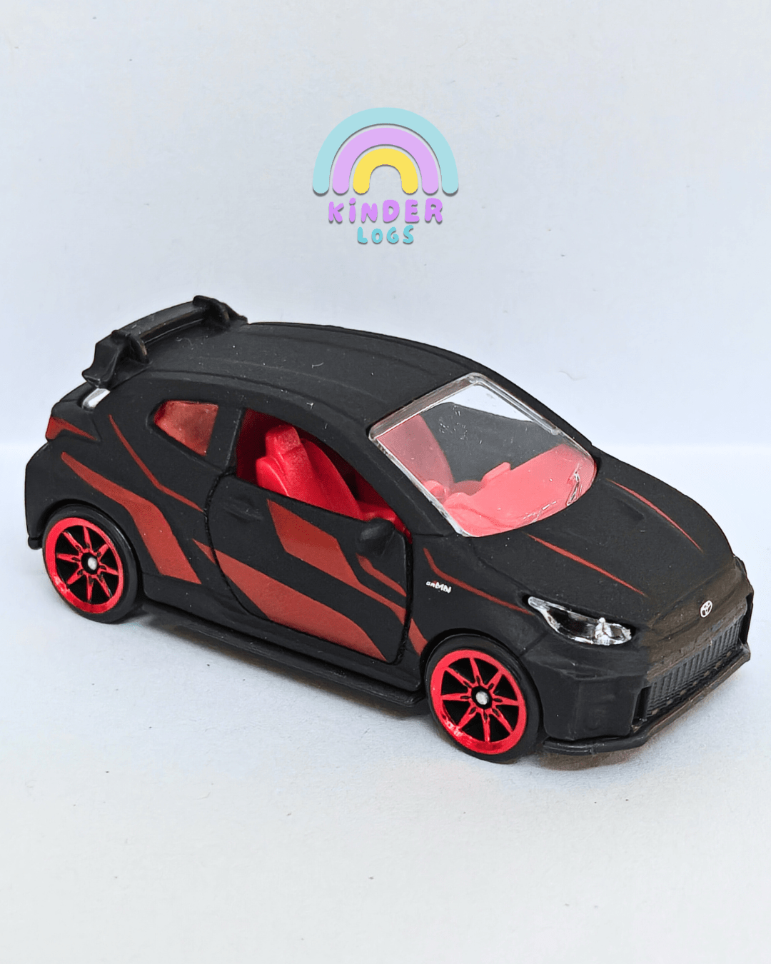 Majorette Toyota GRMN Yaris - Matte Black (Uncarded - New) - Kinder Logs