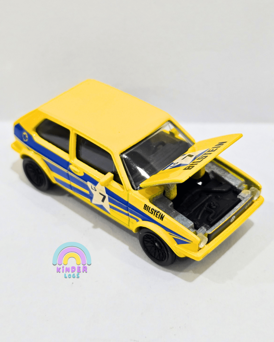 Majorette Volkswagen Golf MK1 - Yellow (Uncarded) - Kinder Logs