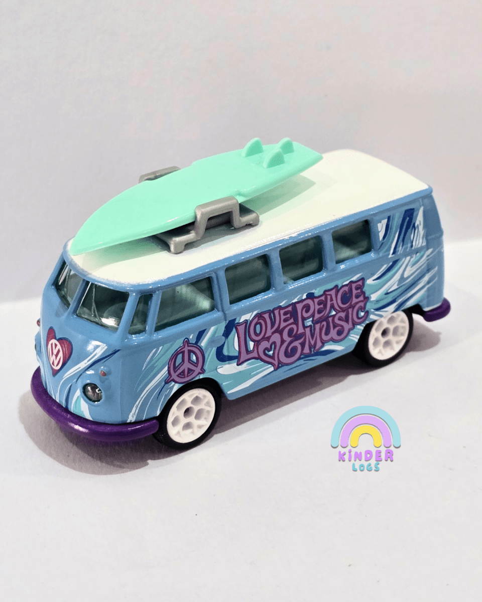 Majorette Volkswagen T1 Bus With Metal Box (Uncarded) - Kinder Logs