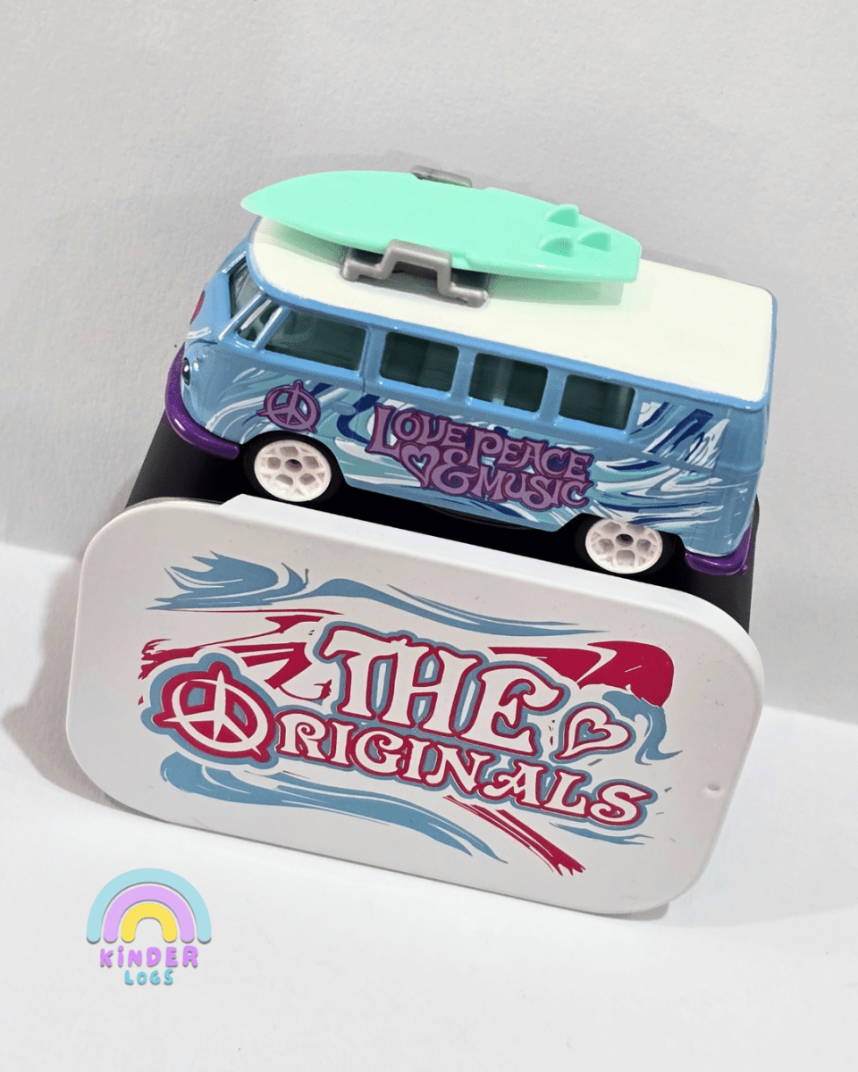 Majorette Volkswagen T1 Bus With Metal Box (Uncarded) - Kinder Logs