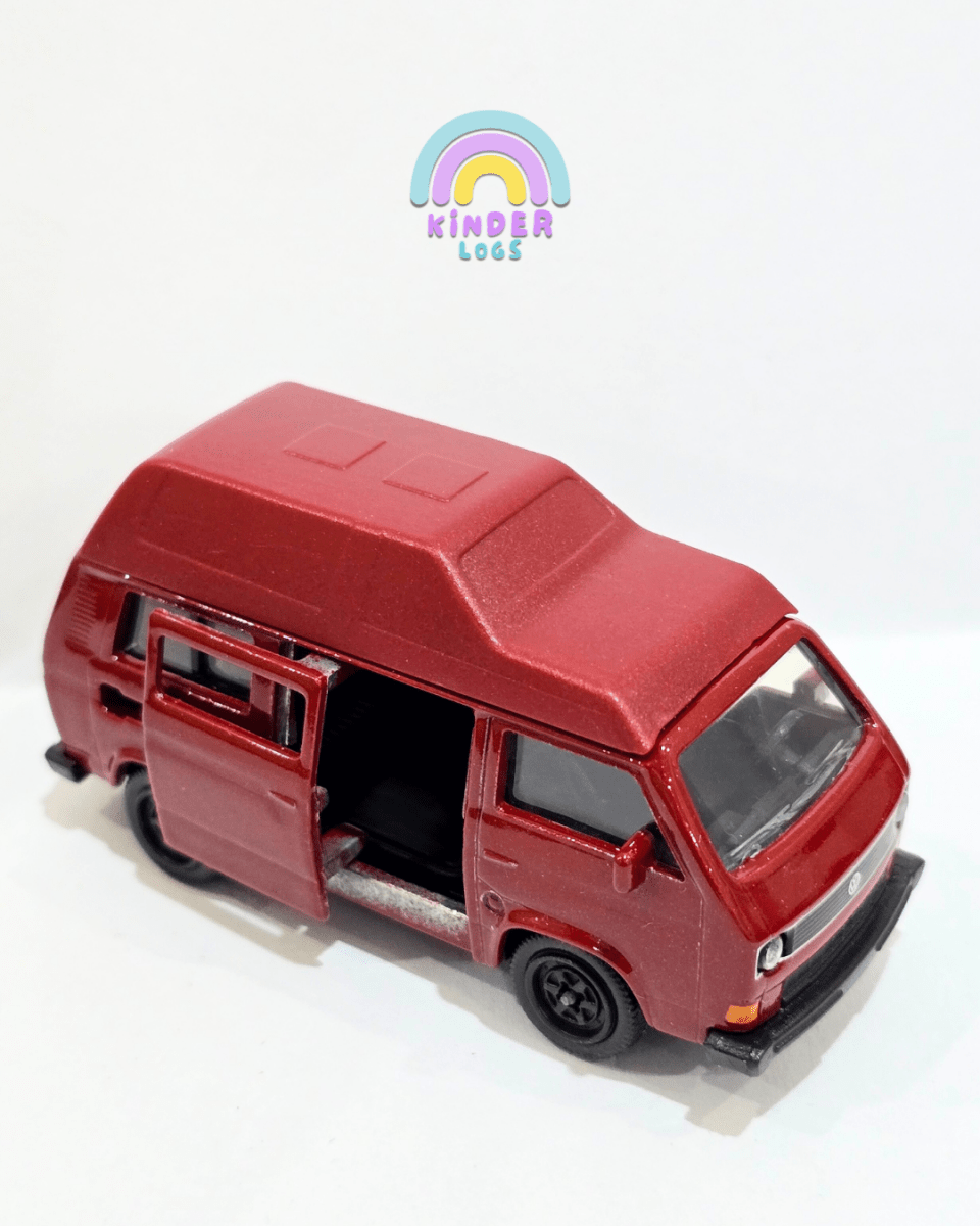 Majorette Volkswagen T3 Van - Maroon (Uncarded) - Kinder Logs