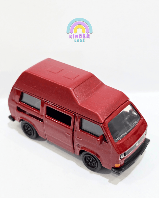 Majorette Volkswagen T3 Van - Maroon (Uncarded) - Kinder Logs