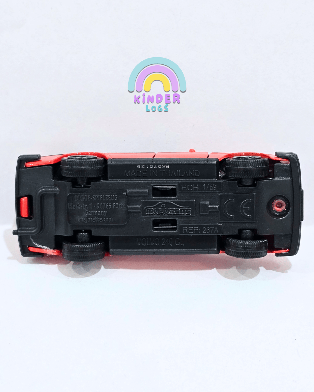 Majorette Volvo 240 GL - Red (Uncarded) - Kinder Logs