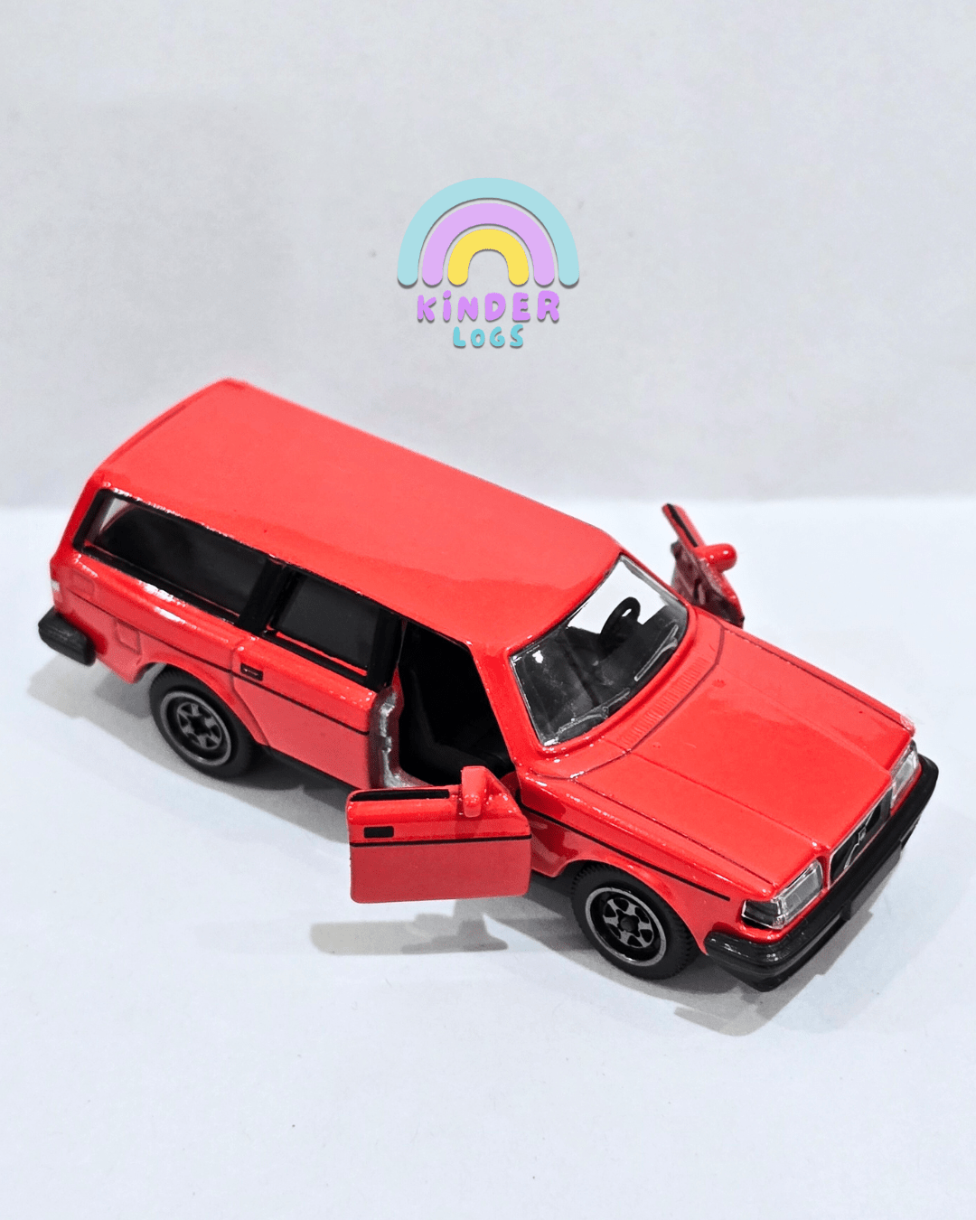 Majorette Volvo 240 GL - Red (Uncarded) - Kinder Logs