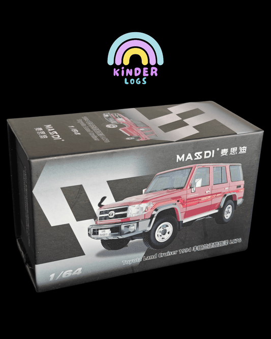 Massdi 1994 Toyota Land Cruiser LC76 - Red (Open Box) - Kinder Logs