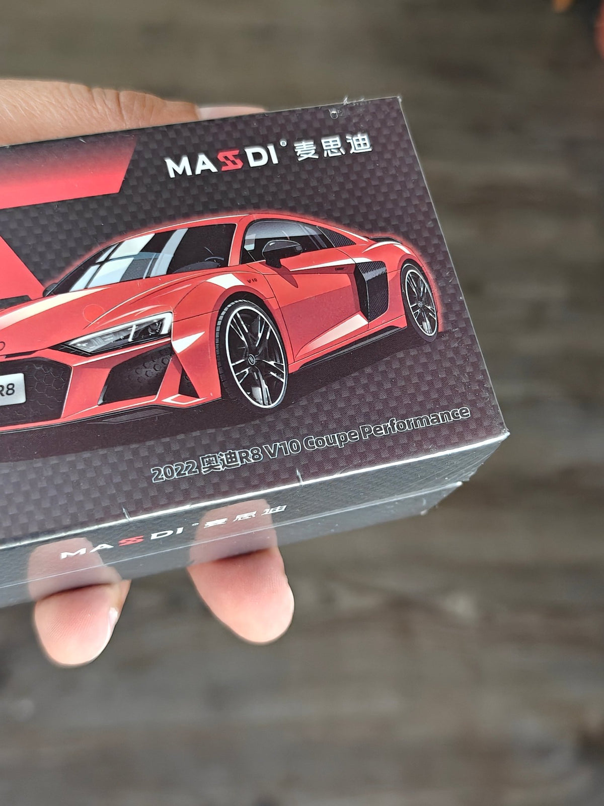 Massdi 2022 Audi R8 V10 Coupe Performance - Red (Sealed Box) - Kinder Logs