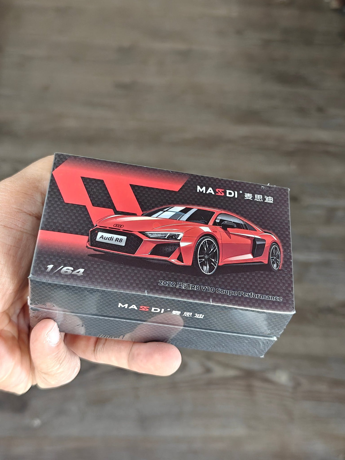 Massdi 2022 Audi R8 V10 Coupe Performance - Red (Sealed Box) - Kinder Logs