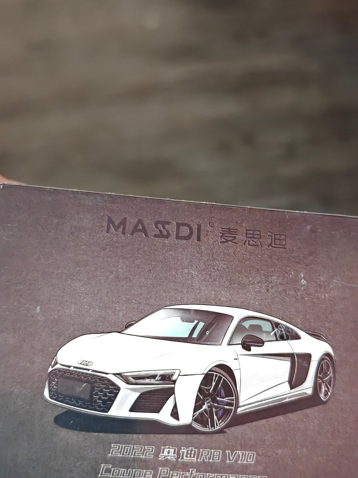 Massdi 2022 Audi R8 V10 Coupe Performance - White (Sealed Box) - Kinder Logs