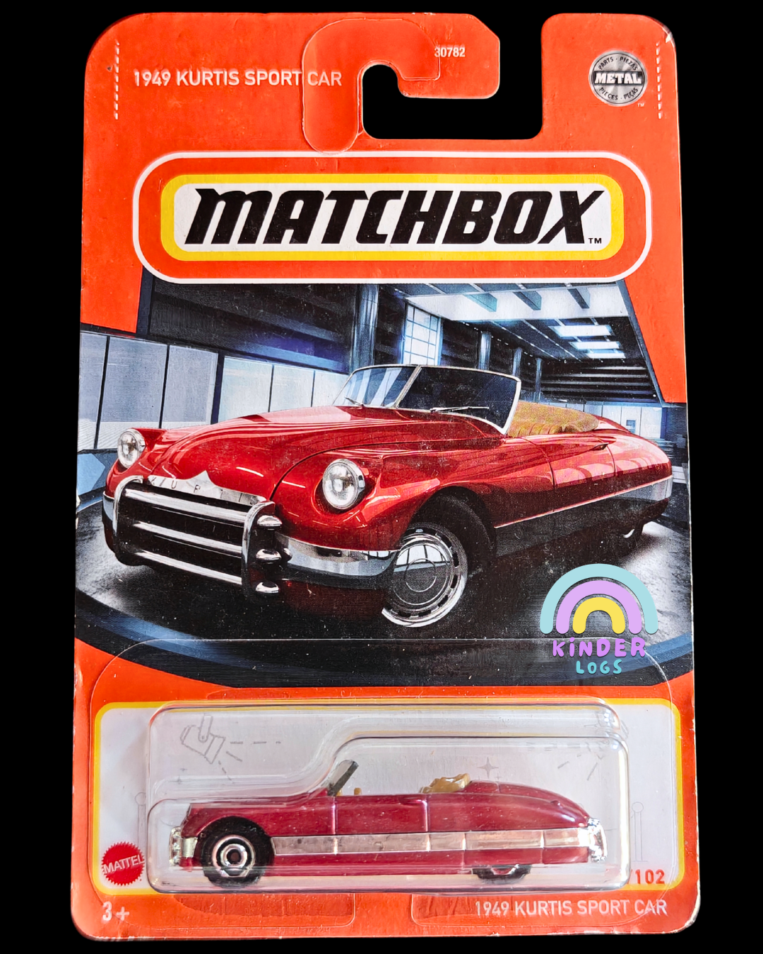 Matchbox 1949 Kurtis Sport Car - Red (Imported) - Kinder Logs