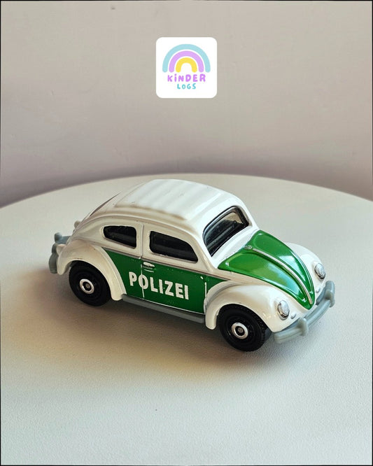 Matchbox 1962 Volkswagen Beetle Police Car (Uncarded) - Kinder Logs