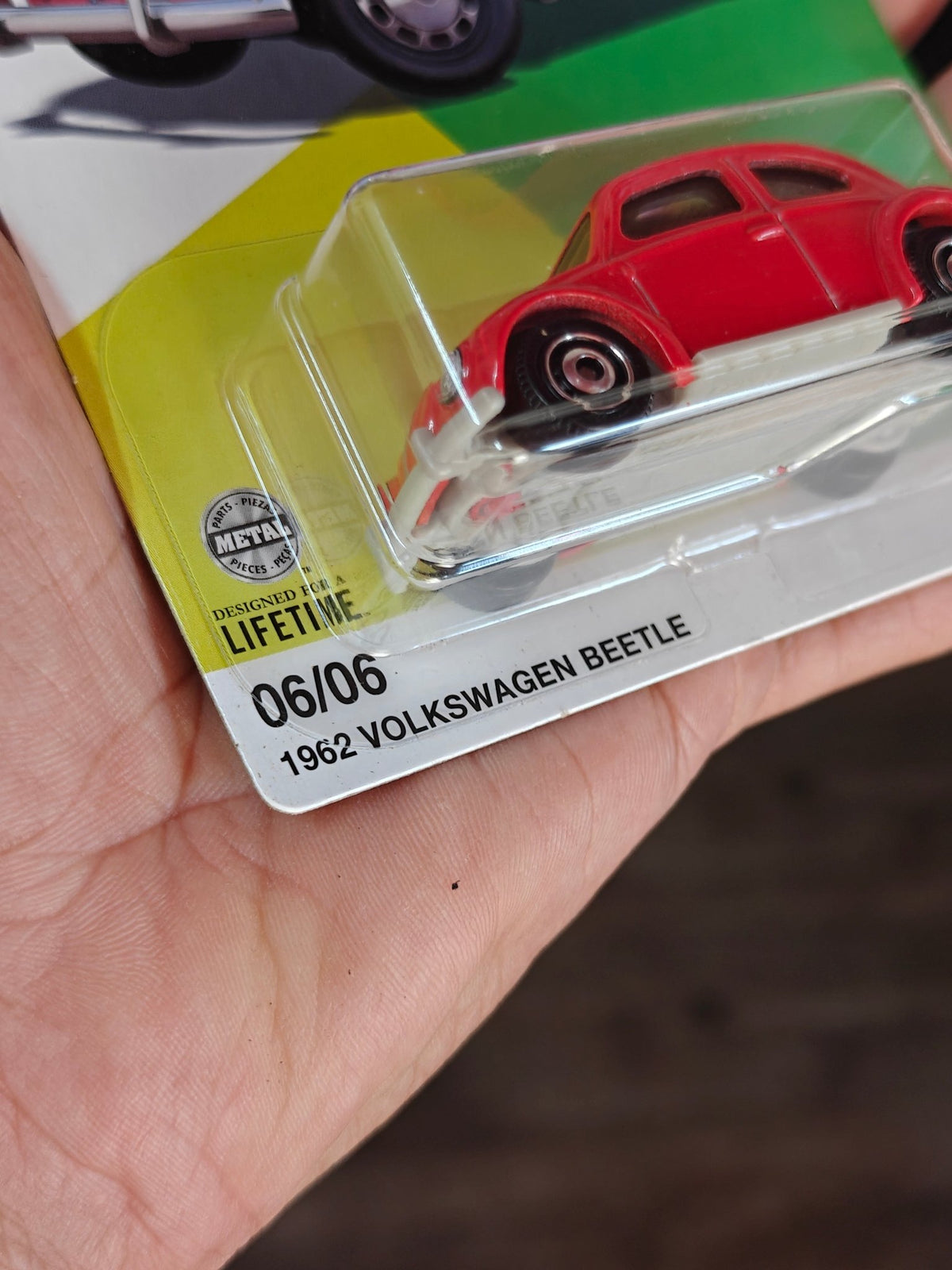 Matchbox 1962 Volkswagen Beetle - Red (Imported) - Kinder Logs