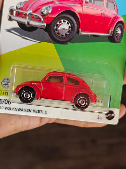 Matchbox 1962 Volkswagen Beetle - Red (Imported) - Kinder Logs