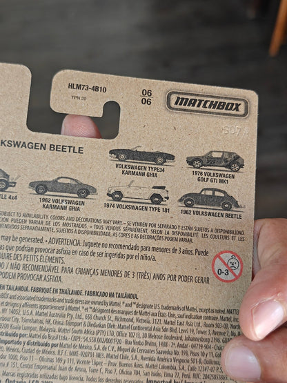 Matchbox 1962 Volkswagen Beetle - Red (Imported) - Kinder Logs