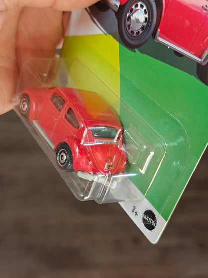 Matchbox 1962 Volkswagen Beetle - Red (Imported) - Kinder Logs
