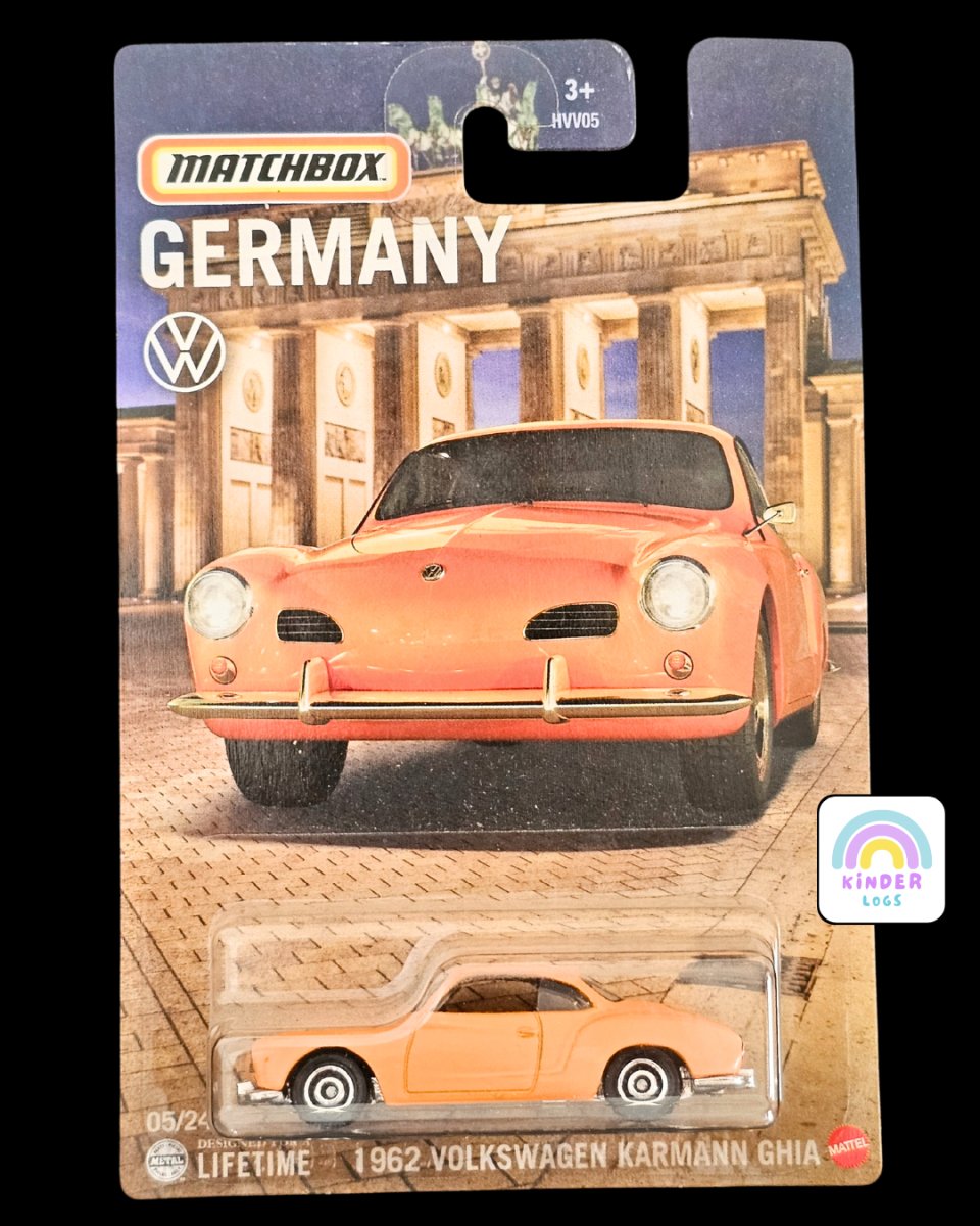 Matchbox 1962 Volkswagen Karmann Ghia - Germany Series - Kinder Logs