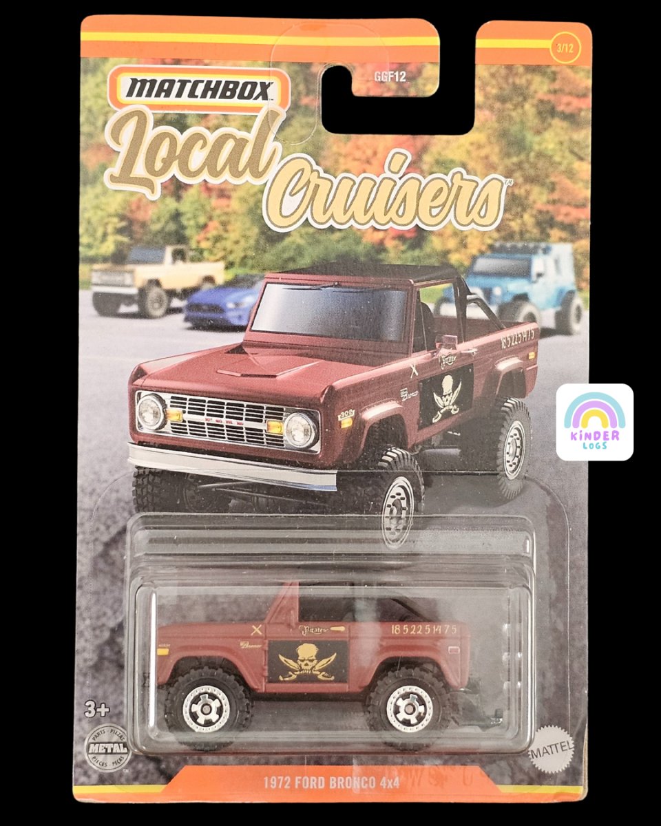 Matchbox 1972 Ford Bronco 4x4 SUV - Kinder Logs