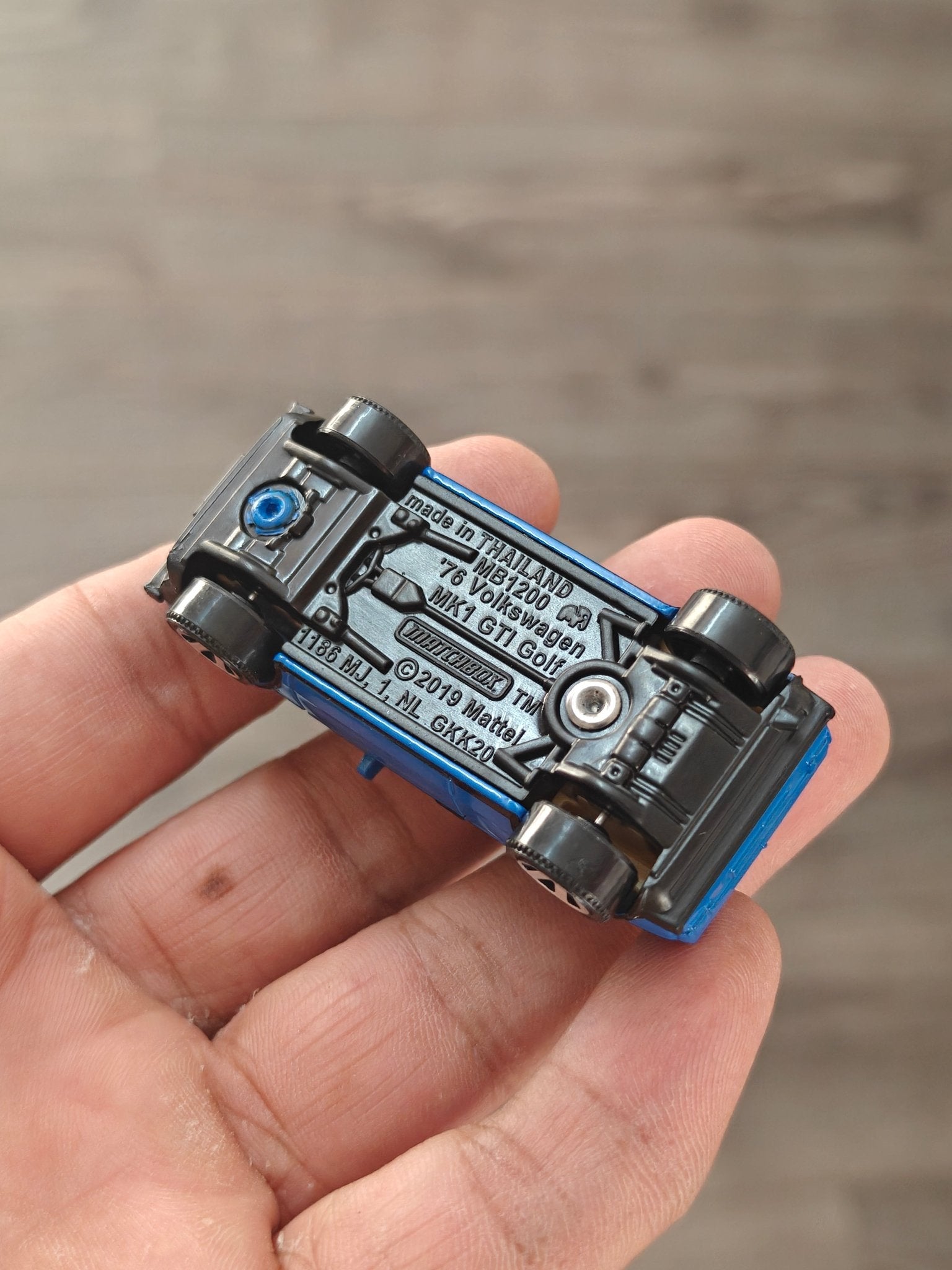 Matchbox 1976 Volkswagen Golf MK1 GTI - Blue (Uncarded - New) - Kinder Logs