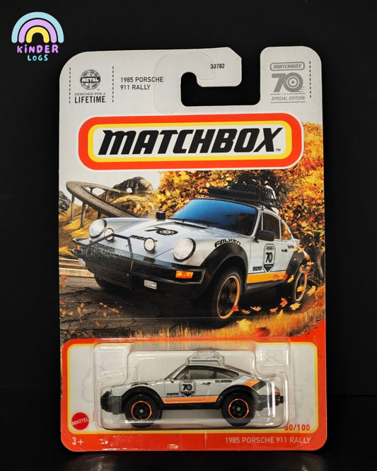 Matchbox 1985 Porsche 911 Rally - Kinder Logs