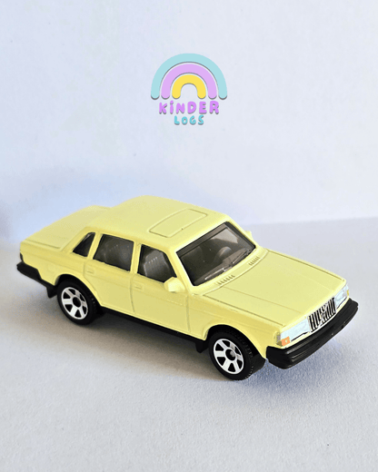 Matchbox 1986 Volvo 240 - Light Yellow (Uncarded - New) - Kinder Logs