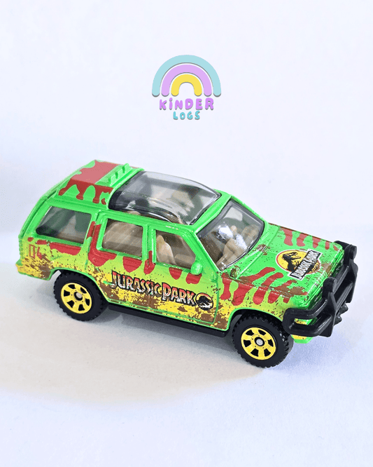 Matchbox 1993 Ford Explorer (Dirty) - Jurassic World Rebirth (Uncarded - New) - Kinder Logs