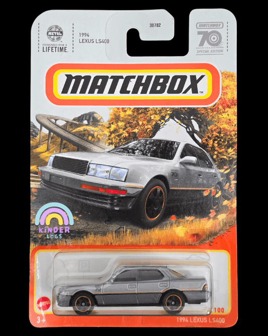 Matchbox 1994 Lexus LS400 - Grey (Imported) - Kinder Logs