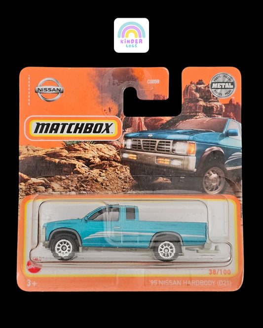Matchbox 1995 Nissan Hardbody (D21) - Short Card - Kinder Logs