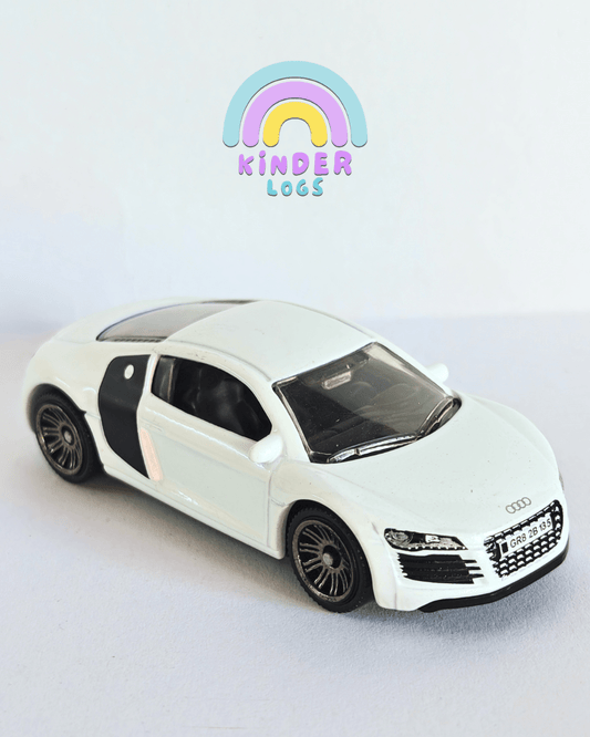 Matchbox 2007 Audi R8 - White (Uncarded - New) - Kinder Logs