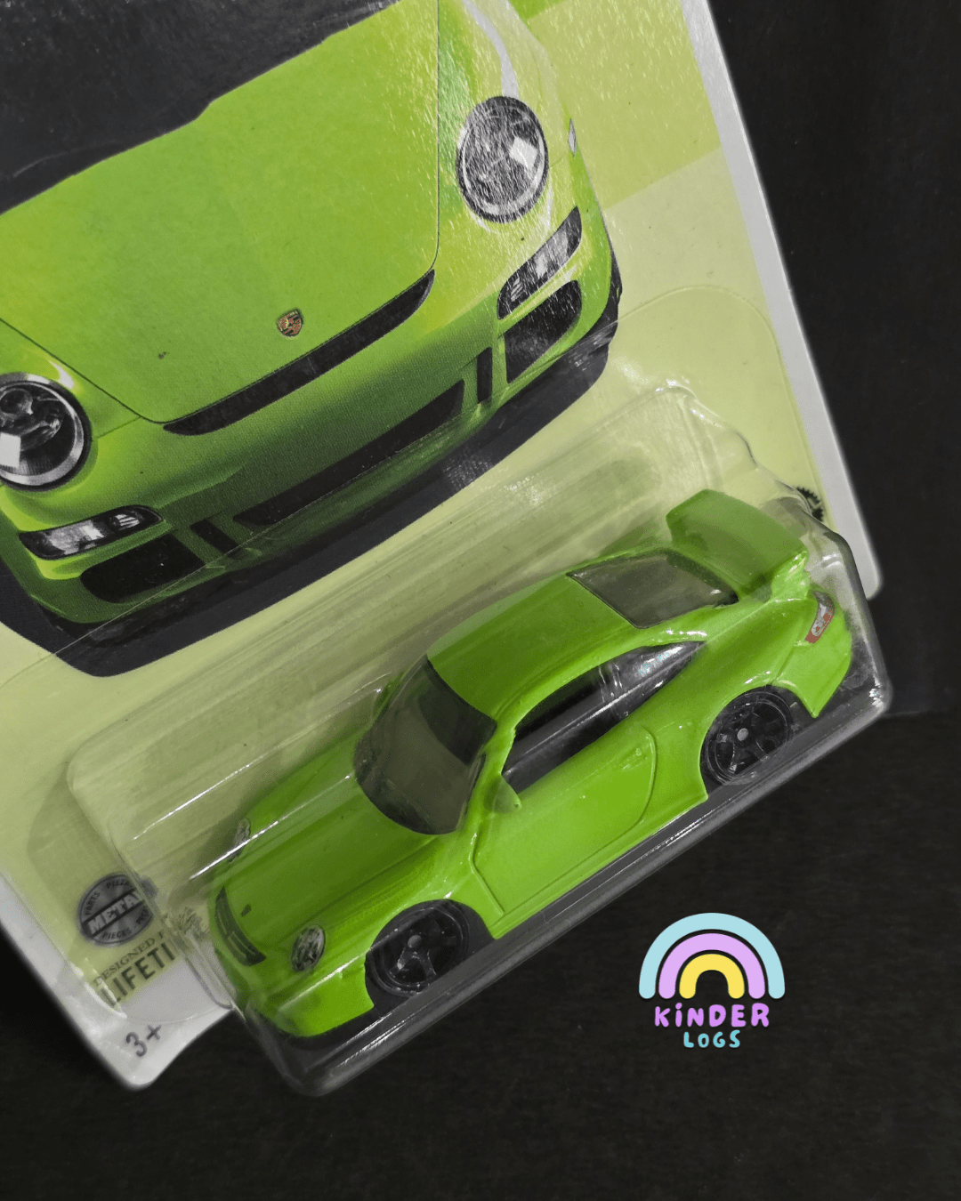 Matchbox 2007 Porsche 911 GT3 - Green (Imported) - Kinder Logs