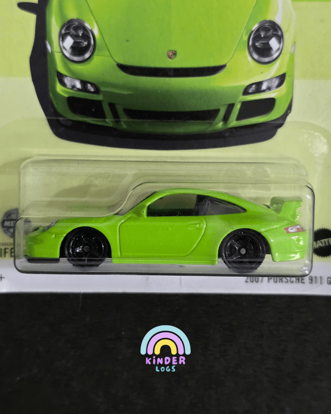 Matchbox 2007 Porsche 911 GT3 - Green (Imported) - Kinder Logs