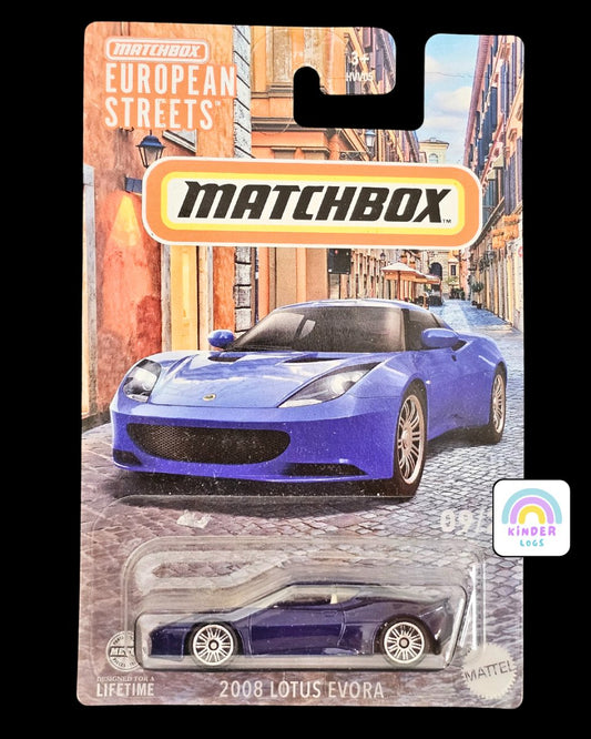 Matchbox 2008 Lotus Evora - European Streets - Kinder Logs