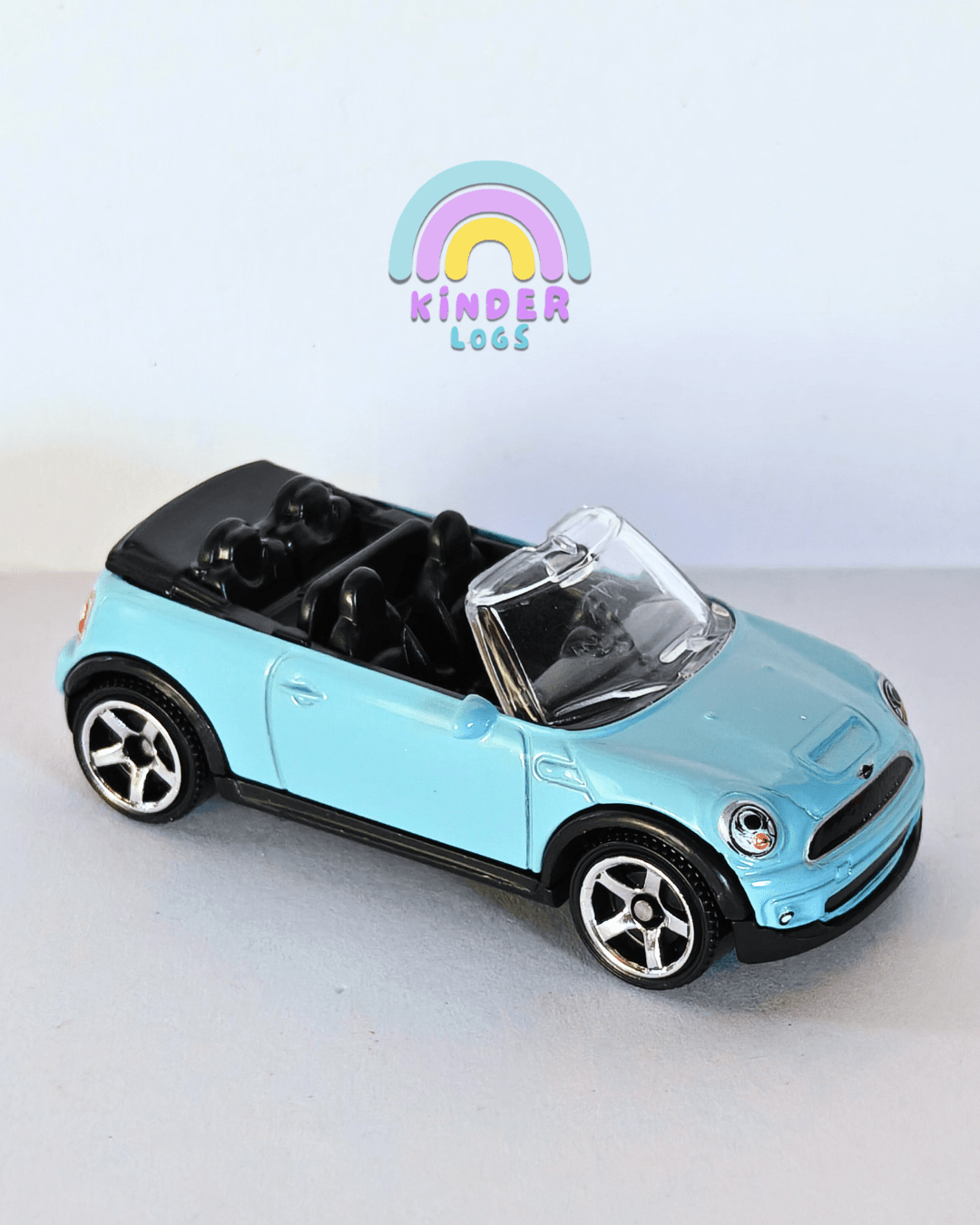 Matchbox 2010 Mini Cooper S Cabrio - Blue (Uncarded - New) - Kinder Logs