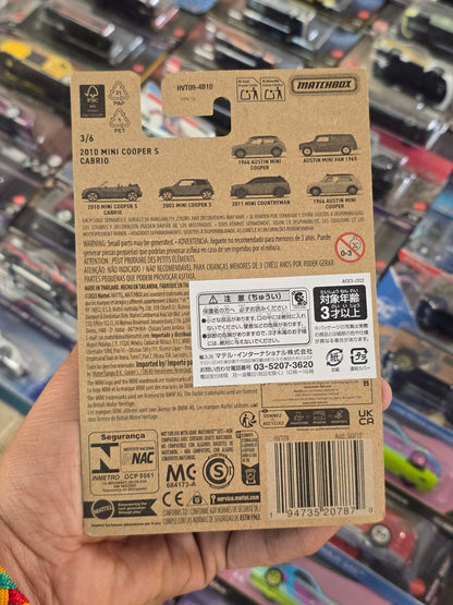 Matchbox 2010 Mini Cooper S Cabrio (Imported) - Kinder Logs
