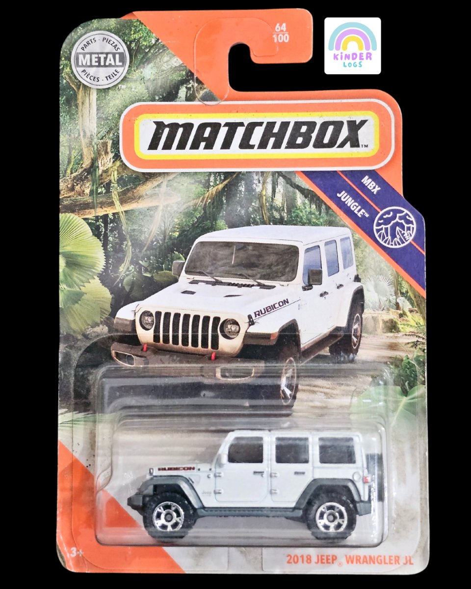 Matchbox 2018 Jeep Wrangler JL Rubicon (White) - Kinder Logs