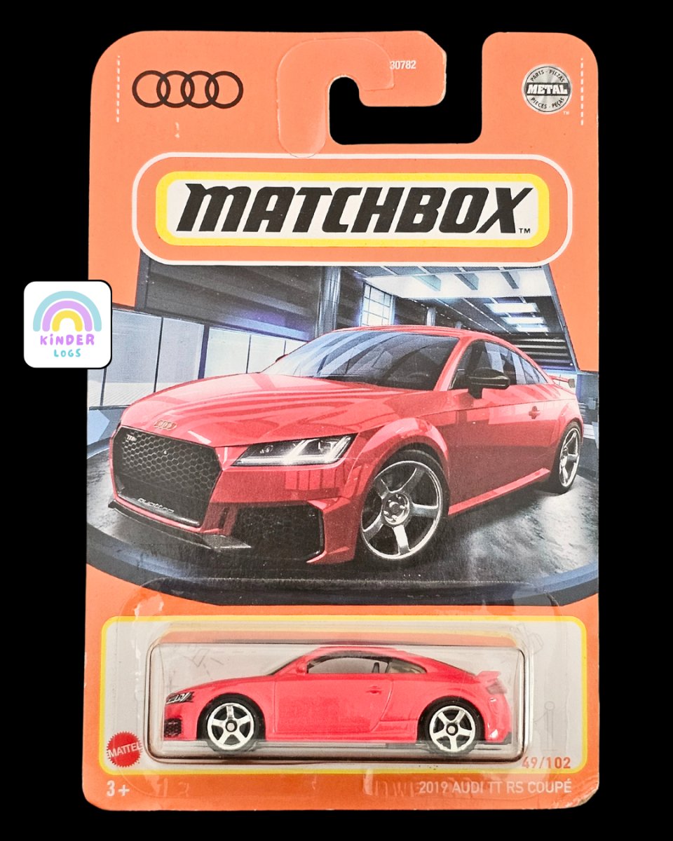 Matchbox 2019 Audi TT RS Coupe - Red Color - Kinder Logs