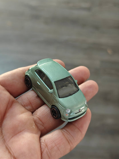 Matchbox 2019 Fiat 500 Turbo - Green (Uncarded - New) - Kinder Logs