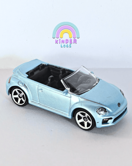 Matchbox 2019 VW Beetle Convertible - Light Blue (Uncarded - New) - Kinder Logs