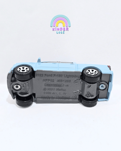 Matchbox 2022 Ford F - 150 Lightning - Light Blue (Uncarded) - Kinder Logs