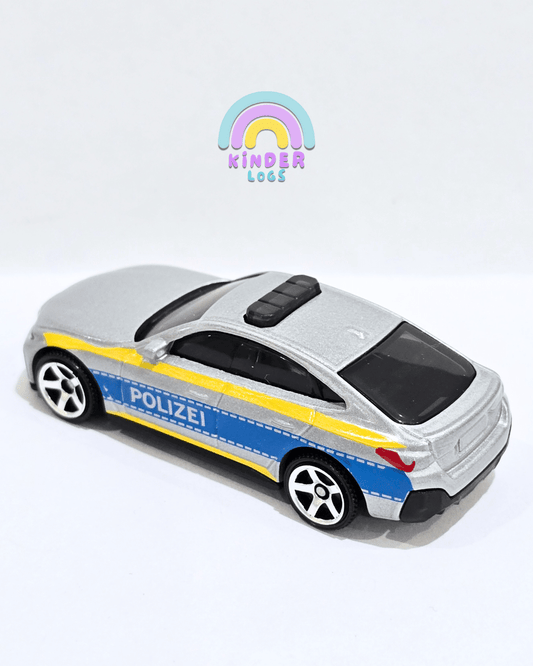 Matchbox 2023 BMW i4 Police Car - Silver (Uncarded - New) - Kinder Logs