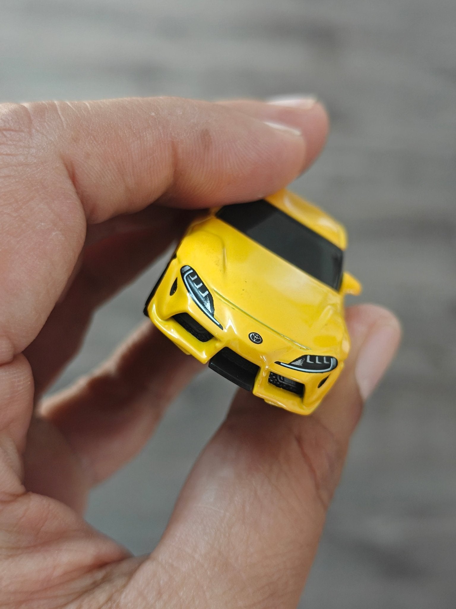 Matchbox 2023 Toyota Supra - Yellow (Uncarded - New) - Kinder Logs