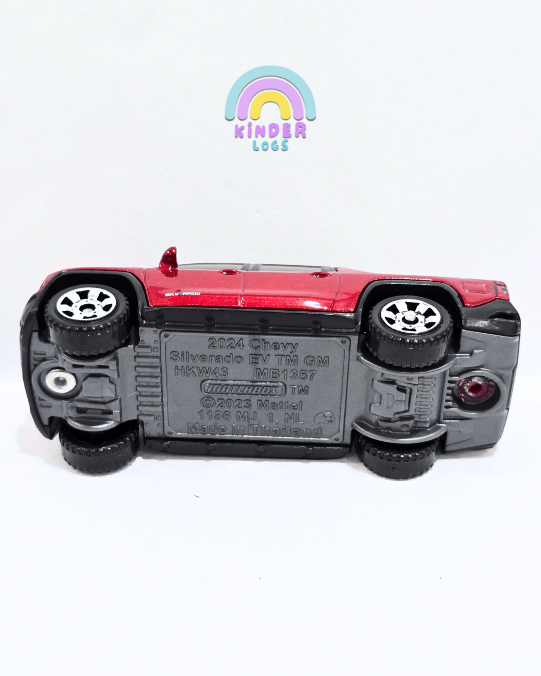 Matchbox 2024 Chevy Silverado EV - Maroon (Uncarded) - Kinder Logs