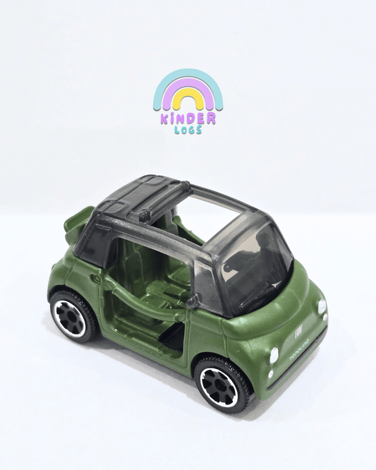Matchbox 2024 Fiat 500 Topolino - Green (Uncarded) - Kinder Logs