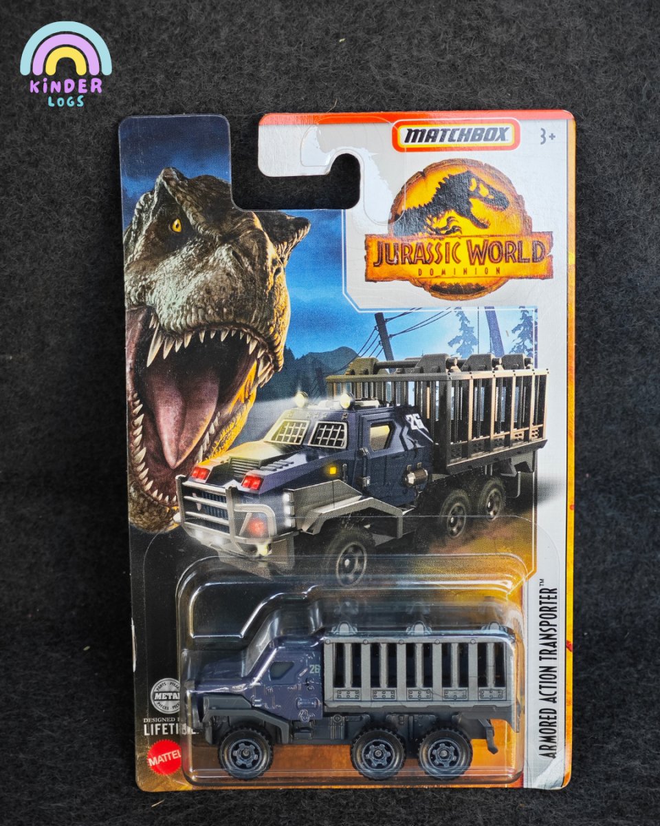 Matchbox Armored Action Transporter - Jurassic World Edition - Kinder Logs