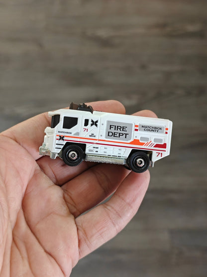 Matchbox Blaze Buster Fire Truck - White (Uncarded - New) - Kinder Logs