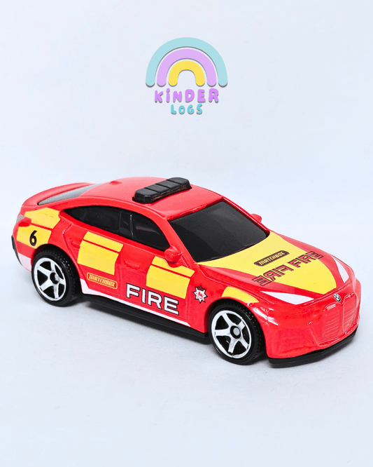 Matchbox BMW i4 Fire Police - Red (Uncarded - New) - Kinder Logs