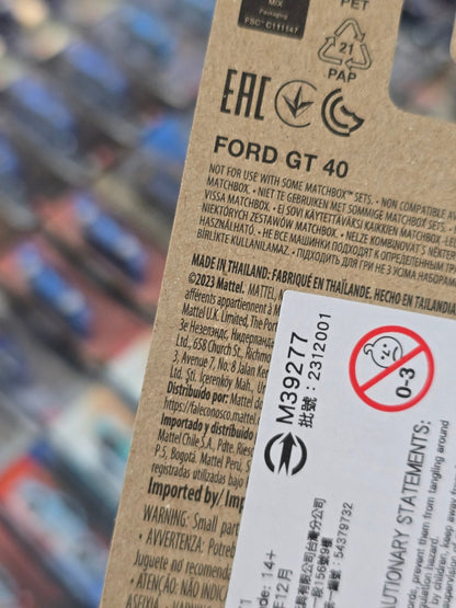 Matchbox Ford GT 40 Sugar Daddy Edition (Imported) - Kinder Logs