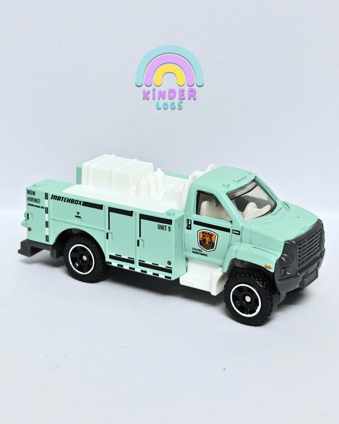 Matchbox GMC 3500 Utility Truck - Green (Uncarded - New) - Kinder Logs