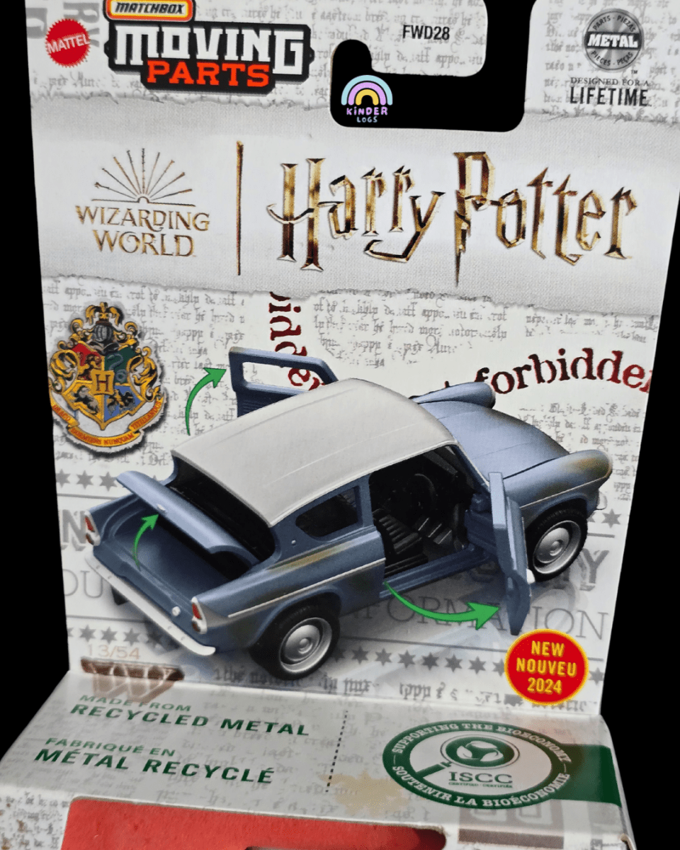 Matchbox Harry Potter Car - Moving Parts 1962 Ford Anglia (Imported) - Kinder Logs