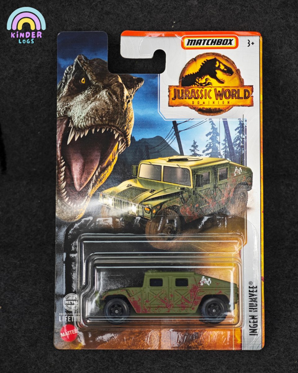Matchbox Humvee SUV - Jurassic World Edition - Kinder Logs