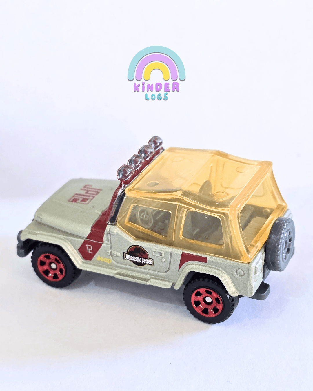 Matchbox Jeep Wrangler 12 - Jurassic World Rebirth (Uncarded - New) - Kinder Logs